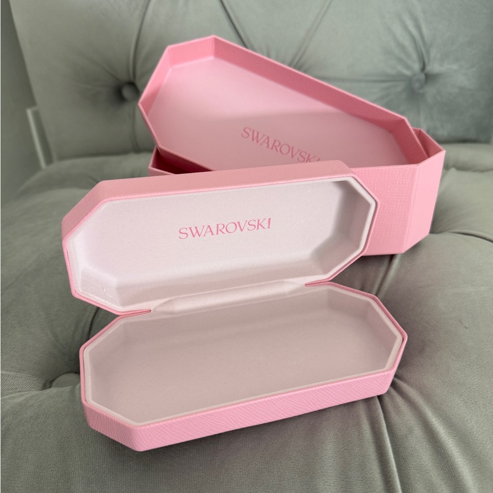 New Swarovski Pink Sunglasses Box and Case